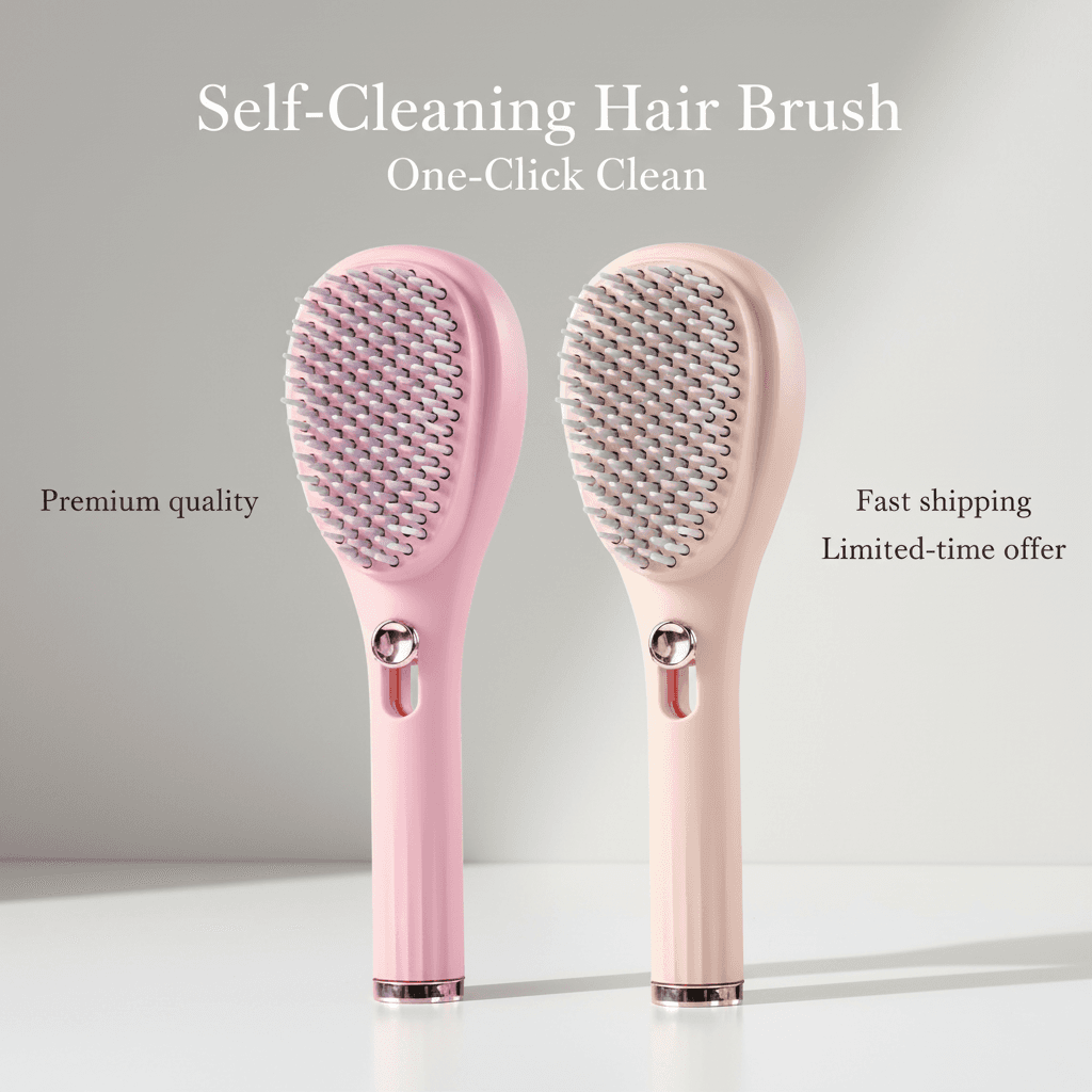 Self-Cleaning Hair Brush One-Click Clean
