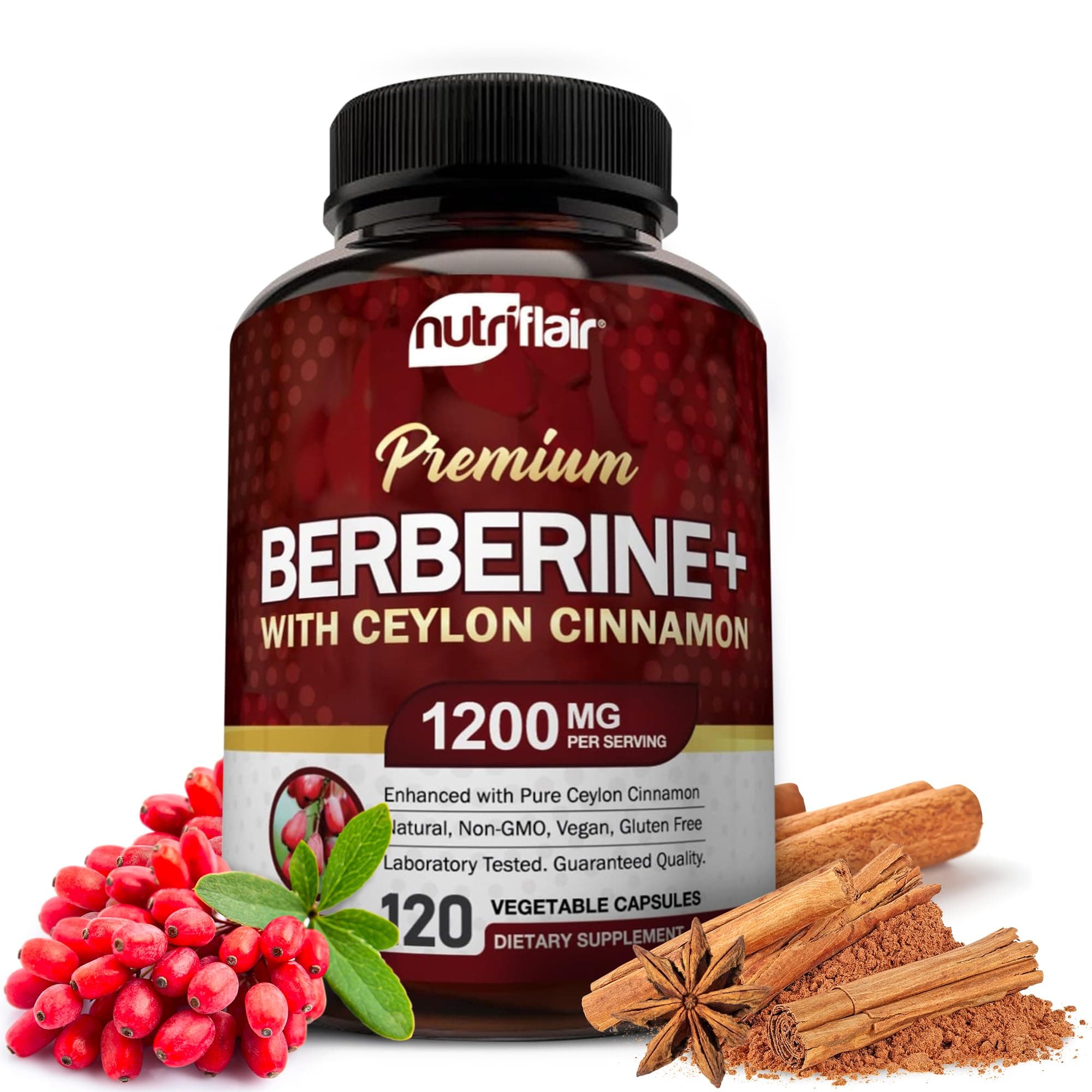 Berberine Capsules 1200mg Natural Supplement