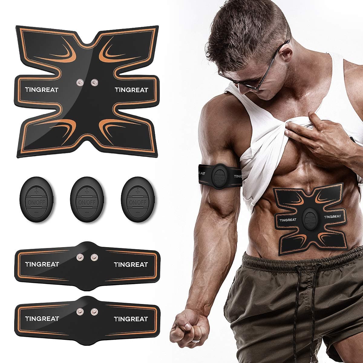 Rechargeable EMS Abs Stimulator Training Belt